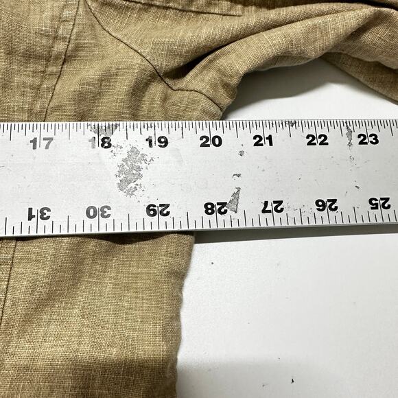Y2K Old Navy Linen Cotton Jacket Women Size Medium M Tan No Belt Retro - Picture 7 of 9
